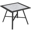 Small Outdoor Side Table, Patio Side Table with SPC Tabletop for Garden, Patio, Lawn, Grey
