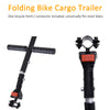 Folding Bicycle Cargo Trailer Utility Bike Cart Carrier Garden Patio Tool with Hitch Black