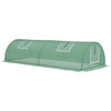 Portable Mini Greenhouse, Tunnel Growing Tent with 5 Mesh Windows and Steel Frame, 7' x 3' x 2', Green