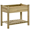 Elevated Planter Box with Legs and Storage Shelf, Raised Garden Bed, Elevated Wooden Planter Box, Green
