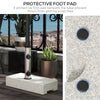 55 lbs Half Granite Parasol Base, Outdoor Umbrella Stand Weight for 1.3