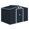 9.1'x6.4'x6.3' Garden Storage Shed w/ Foundation Kit Metal Tool Storage House w/ Double Doors