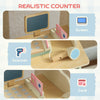 Qaba Wooden Dishwasher Playset, Play Sink Toys with Faucet, Turning Knobs and Accessories, Gift for Boys Girls Toddlers