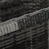 Rolling Pool Storage Rattan Patio Furniture Outdoor Storage Wicker Organizer for Floats, Paddles, Balls, Towels, Grey