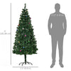 6ft Green Christmas Tree Artificial Xmas Holidays Party with Decoration Ornament, Black