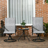 2-Piece Swivel Patio Dining Chairs, 360° Swivel Rocking Outdoor Chairs with Curved Armrests, Breathable Mesh Seat & S Shape Backrest for Yard, Lawn, Porch