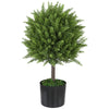 Decorative Artificial Plants, Cedar Topiary Trees in Pots, Fake Plants for Home Indoor outdoor Decor, Green