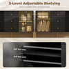 Buffet Cabinet, Modern Sideboard with 3 Soft-Close Drawers and 2 Adjustable Shelves for Living Room, Kitchen, Black