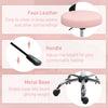 Adjustable Rolling Stool with Removable Backrest, Faux Leather Swivel Stool Chair for Salon Spa, Bar, Massage, Pink