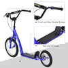 Kids Scooter with Adjustable Handlebar, Youth Kick Scooter with Dual Brakes, Inflatable Wheels, for Age 5+, Blue