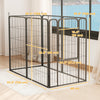 6 Panels Heavy Duty Dog Playpen Outdoor Indoor with Door & Strap, 39