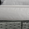6 Pieces Patio Furniture with Cushions, PE Wicker Sectional Furniture Conversation Set with a 3-Seat Sofa, 2 Recliner Chairs, 2 Footstools, Table, Grey