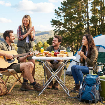 Folding Picnic Table 5-Level Height Adjustment, Portable Camping Table for Outdoor Indoor Use 30