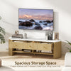 TV Stand, Modern TV Table with Marble-Effect Top, 3 Drawers and 2 Open Shelves for 32-65 Inch Television