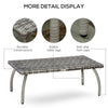 Rattan Coffee Table Outdoor Side Table, 35.4
