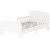 Qaba Toddler Bed Frame with Safety Side Rails for Girls and Boys, Bedroom Furniture, White