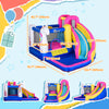 Kids 5 in 1 Inflatable Bounce Castle House, Trampoline Water Slide Pool Climbing Wall with Inflator for Kids Age 3-12 Summer 12.4' x 10.5' x 6.9' - Multi-color