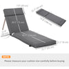 Outdoor Lounge Chair Cushion Set of 2, Non-Slip Chaise Lounge Cushions, Sun Lounger Pads, 77.2