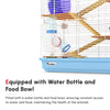 5 Tiers Hamster Cage Portable with Exercise Wheels Play Tube Water Bottle Dishes House Ladder for Gerbils, Green
