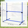 Set of 6 Dog Agility Training Equipment Adjustable Jump Bar Pet Exercise Kit with Carrying Bag (Blue)