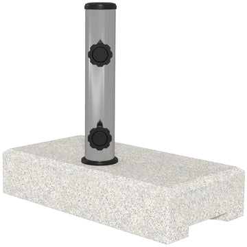 55 lbs Half Granite Parasol Base, Outdoor Umbrella Stand Weight for 1.3