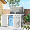 41 Cu. Ft. Outdoor Storage Shed, Outdoor Horizontal Trash Can Storage with Chain Lid, Lockable Storage Box