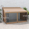 10' x 13' Outdoor Pergola, Wall Mounted Hardtop Lean-to Gazebo with 2 Curtains and 2 Nettings, UV Resistant, for Patio, Deck, Khaki