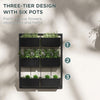 3-Tier Wall Planter with 6 Pots for Indoor and Outdoor Use, Hanging Plant Holder, Self Draining Wall Mounted Planter