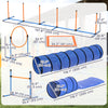 11-Piece Dog Agility Training Equipment Set, Pet Obstacle Course with 2 Tunnels, Adjustable Jumps, Orange Blue