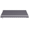 12' x 10' Manual Retractable Awning Outdoor Sunshade Shelter with Adjustable & Versatile Design, Dark Grey
