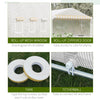 20x10x7ft Heavy Duty Tunnel Walk-in Greenhouse Outdoor Backyard Seed Plant Vegetables Grow Warm House, White