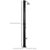 5.3 Gallons Solar Shower with Rotating Rainfall, Temperature Adjustment, 2 Section Outdoor Shower for Backyard, Black
