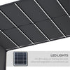 10' x 13' Outdoor Patio Pergola with Sliding Roof, LED Lights, Solar Powered for Garden, Lawn, Backyard, Dark Grey
