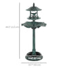 3-in-1 Garden Bird Bath Bowl Pedastal with Bird Feeder, Large Water Basin, & Underneath Flower Planter, Gold