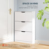 Narrow Shoe Storage Cabinet, Shoe Cabinet with 3 Flip Drawers, 31.5