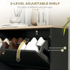 Slim Shoe Storage Cabinet, Modern Shoe Cabinet with 2 Flip Drawers and Adjustable Shelves for 8-12 Pairs, White