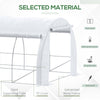 20'x10'x6.6' Tunnel Greenhouse with UV-Resistant Cover, Zippered Door and 12 Roll-up Windows, Outdoor Green House for Garden Plant, White