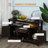 Modern Kitchen Buffet Bar Cabinet Storage Sideboard Dining Server with Drawer & 12-Bottle Wine Rack for Living Room, Espresso