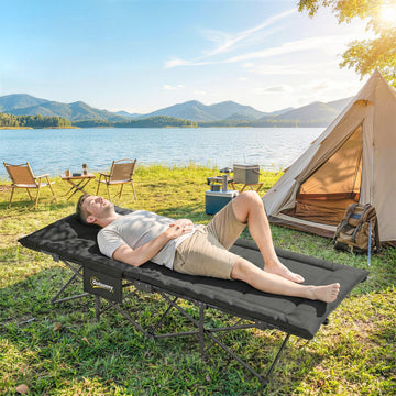 Camping Cot for Adults with Padded Cushion, 31.5