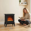 Electric Fireplace Heater, Freestanding Fireplace Stove with Realistic Flame Effect, Overheat Safety Protection, 750W/1500W