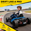 Qaba 24V Electric Go Kart with Dual 150W Motors, Adjustable Seat & 11.2MPH High Speed, Slow Start, 5-Point Harness, Red