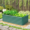 6' x 3' x 2' Raised Garden Bed, Galvanized Planter Box for Growing Flowers, Herbs and Vegetables, Dark Green