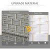 6 Ft Tall Folding Room Divider, 6 Panel Portable Privacy Screen, Hand-Woven Partition Wall Divider, Mixed Grey
