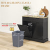 Hidden Garbage Bin Cabinet, Tilt Out Trash Cabinet w/ 2 Drawers, Freestanding Kitchen Island for Laundry