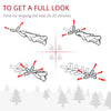 9ft Pre Lit Christmas Tree Artificial Snow Flocked Pencil Christmas Tree with Warm White LED Light, Holiday Home Xmas Decoration, Green