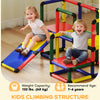 Qaba Kids Climbing Structure, Toddler Climbing Toys with Slide and Platform, Play Gym for Ages 1-6 Years, Mixed Colour