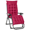 Reclining Zero Gravity Chair with Adjustable Backrest, Folding Garden Sun Lounger, Outdoor Recliner with Removable Cushion and Headrest, Wine Red