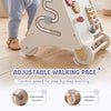 Wooden Baby Walker, Baby Push Walker w/ Adjustable Speed, Rear Storage for Learning to Walk, Gift for 1.5-3 Years, White