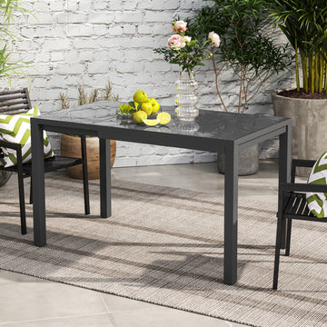 Extendable Patio Dining Table, 33.5