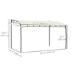 10' x 13' Backyard Pergola with UV30+ Protection Canopy and Steel Frame for Porch, Patio, Deck, Cream White